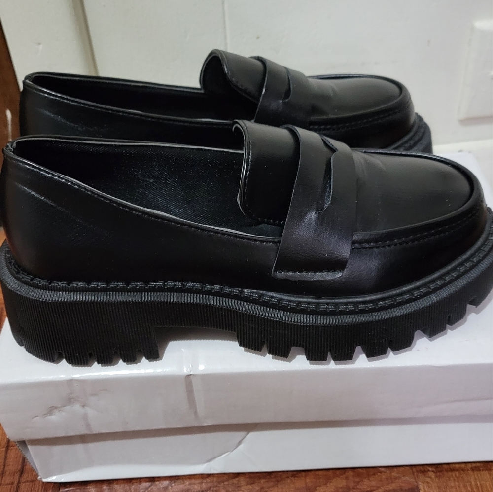 Black loafers